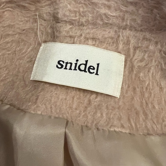 SNIDEL Coat Beige ONESIZE OS Tan Fall Winter Belted Coat Jacket Cozy S M L XL - Picture 3 of 11